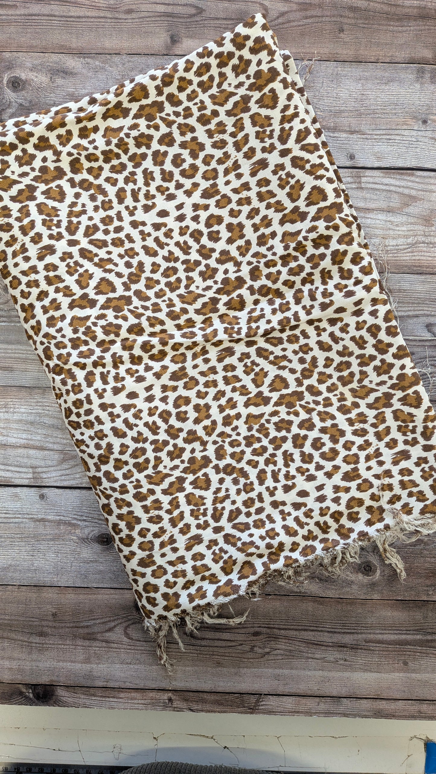 Leopard Animal Print on Ivory Viscose Bundles