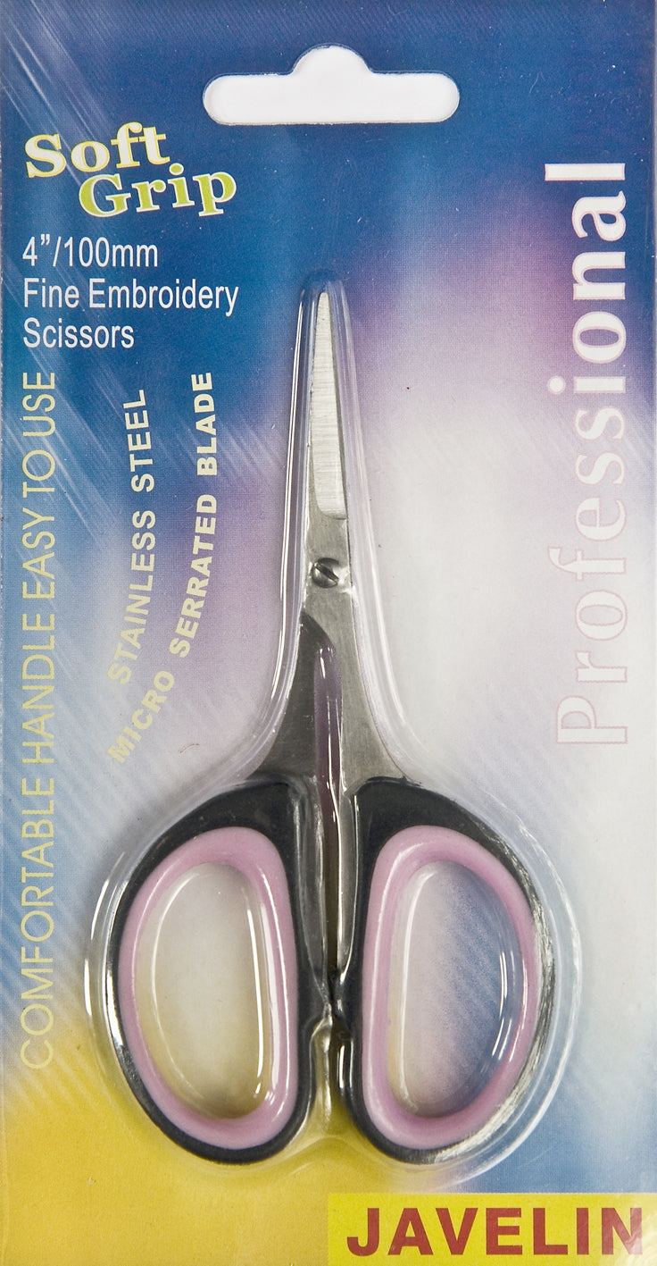 4" Soft Grip Fine Embroidery Scissors