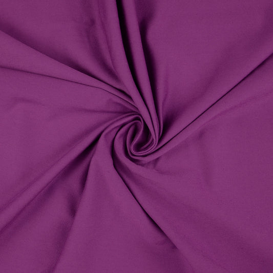 Plain Berry Purple Cotton Jersey