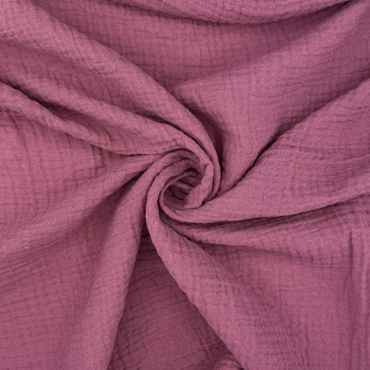 Dusky Purple Cotton Double Gauze
