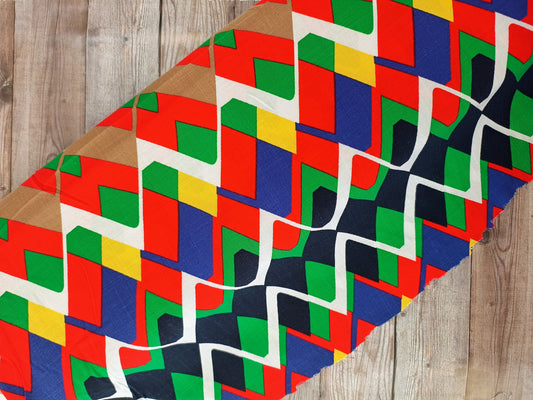 Abstract Woven Viscose Stretch