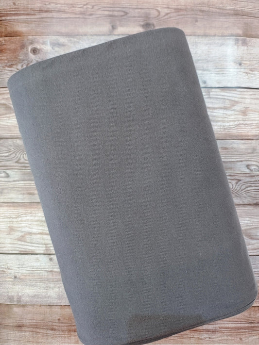Dark Grey Tubular Cotton Ribbing Jersey 70cm