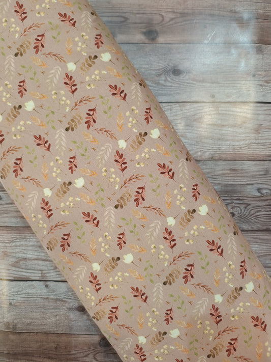 Autumnal Leaves Cotton Jersey