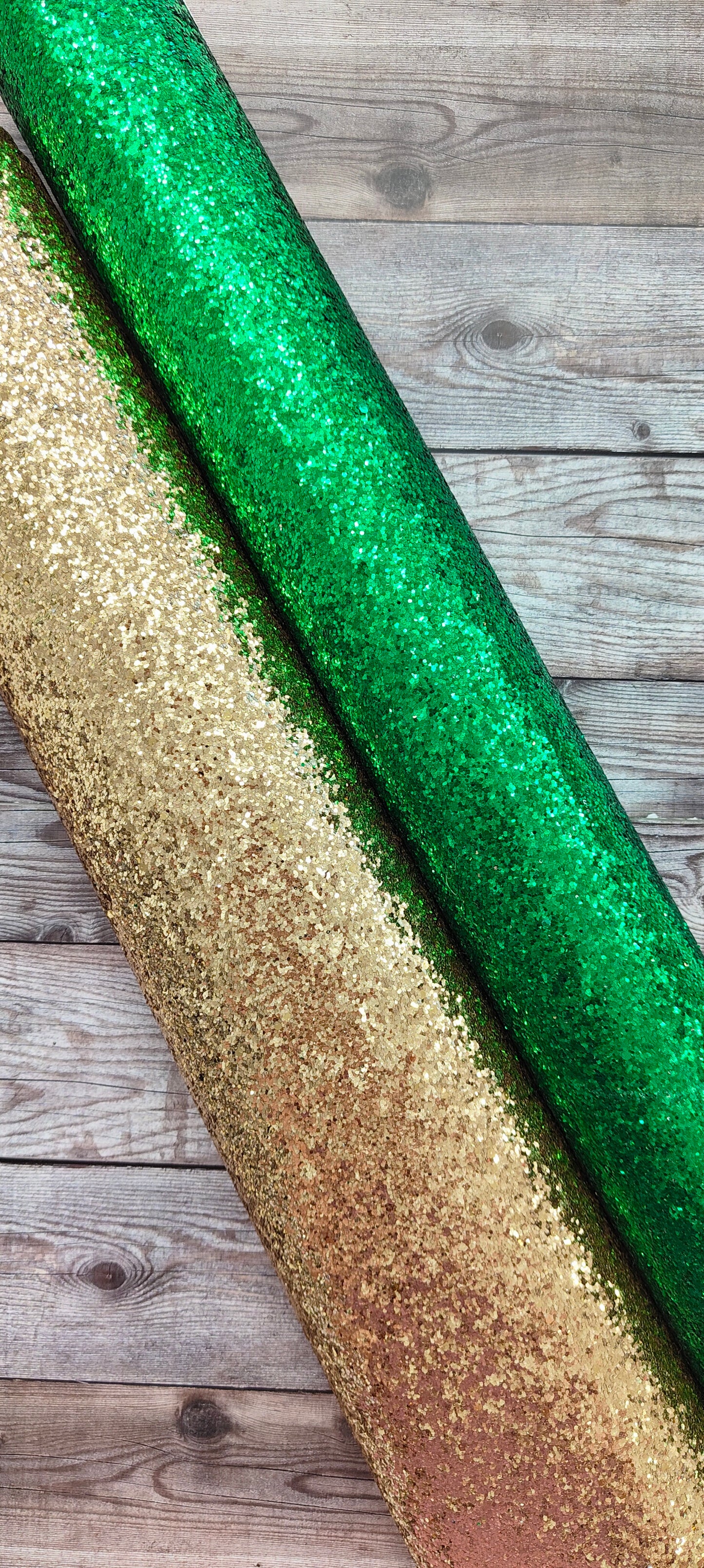 Gold Chunky Glitter Faux Leather