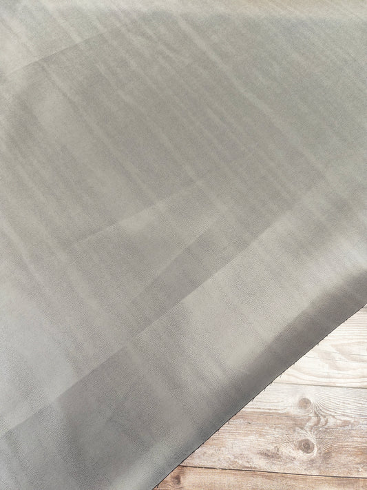 Silver Canvas Backed Faux Leather