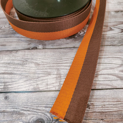 Caramel Coffee 38mm Webbing Strap 52cm