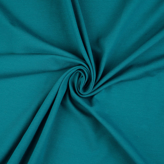 Plain Petrol Cotton Jersey 74cm