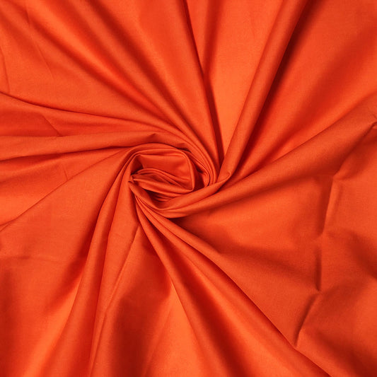 Orange Plain Polycotton