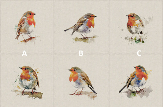 Watercolour Robin Panels
