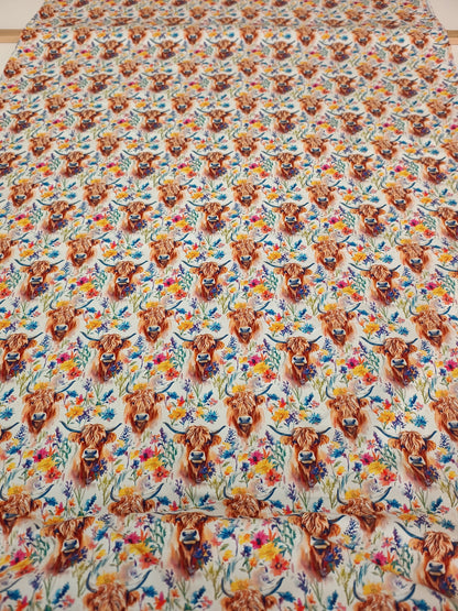 Highland Cow Cotton Jersey