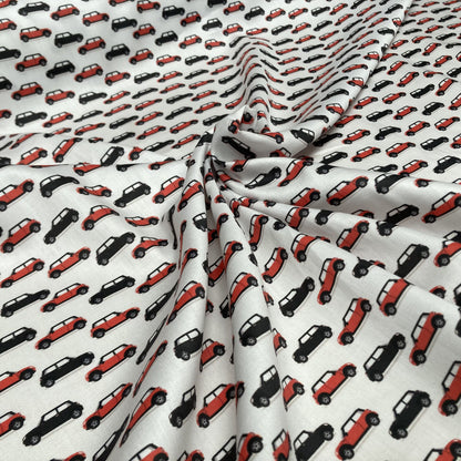 Black Car, Red Car Cotton