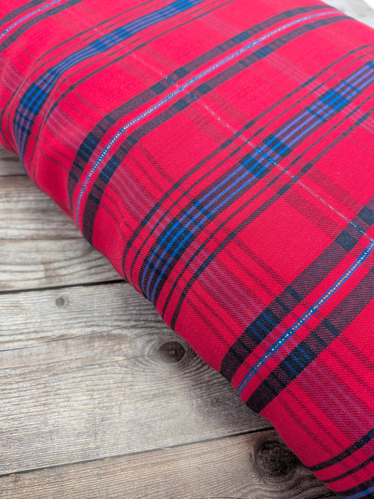 Lurex Tartan Cotton Blend