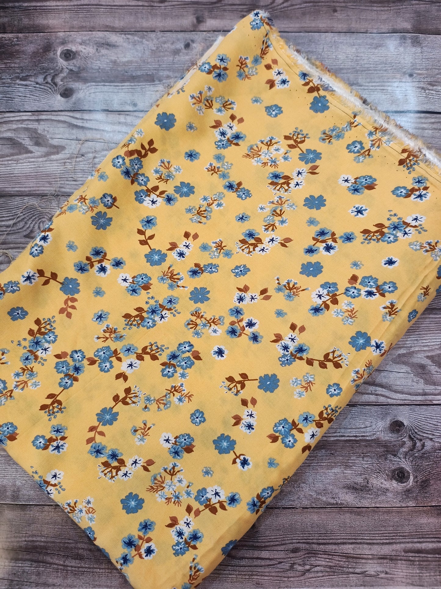 Floral on Buttermilk Yellow Viscose Bundle