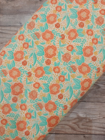 Evening in Paris Floral Cream Cotton
