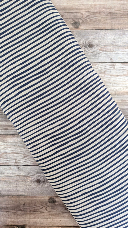 Navy & Grey Soft Touch Crepe