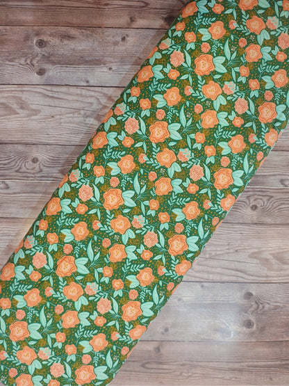 Evening in Paris Floral Green Cotton