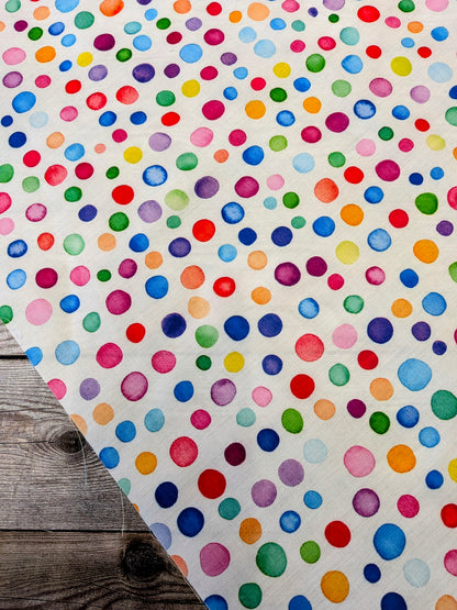Watercolour Dots Polycotton
