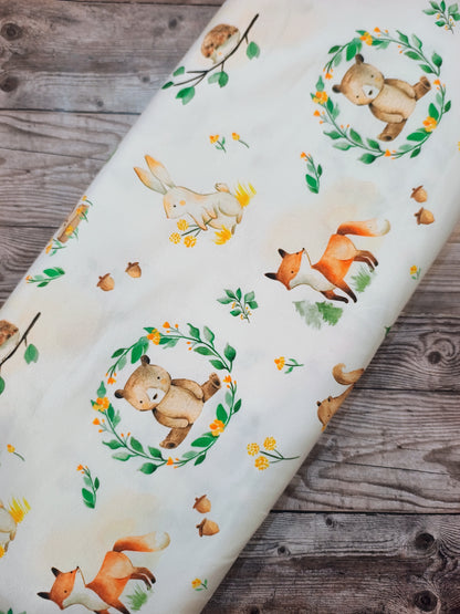Woodland Animals Cotton Jersey