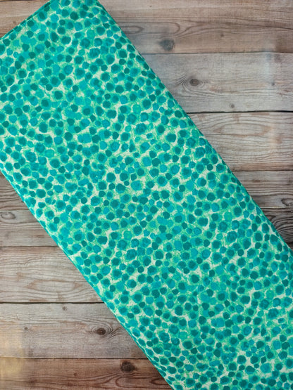 Teal Spots Cotton
