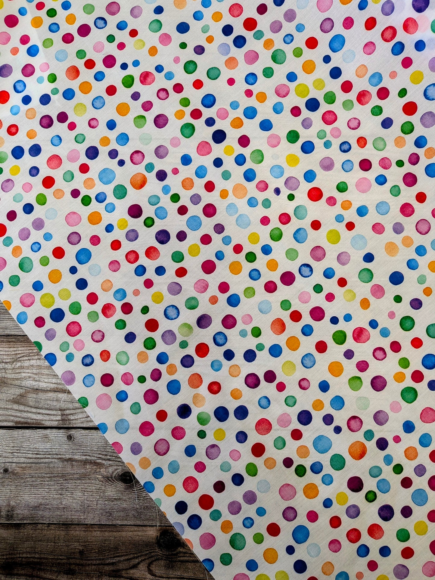 Watercolour Dots Polycotton