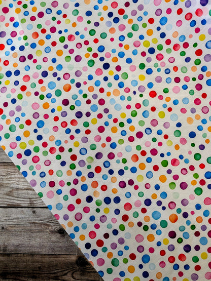 Watercolour Dots Polycotton
