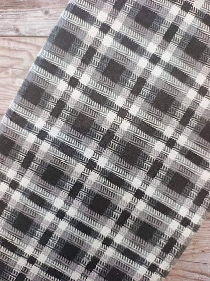 Black and white Herringbone Checked Cotton