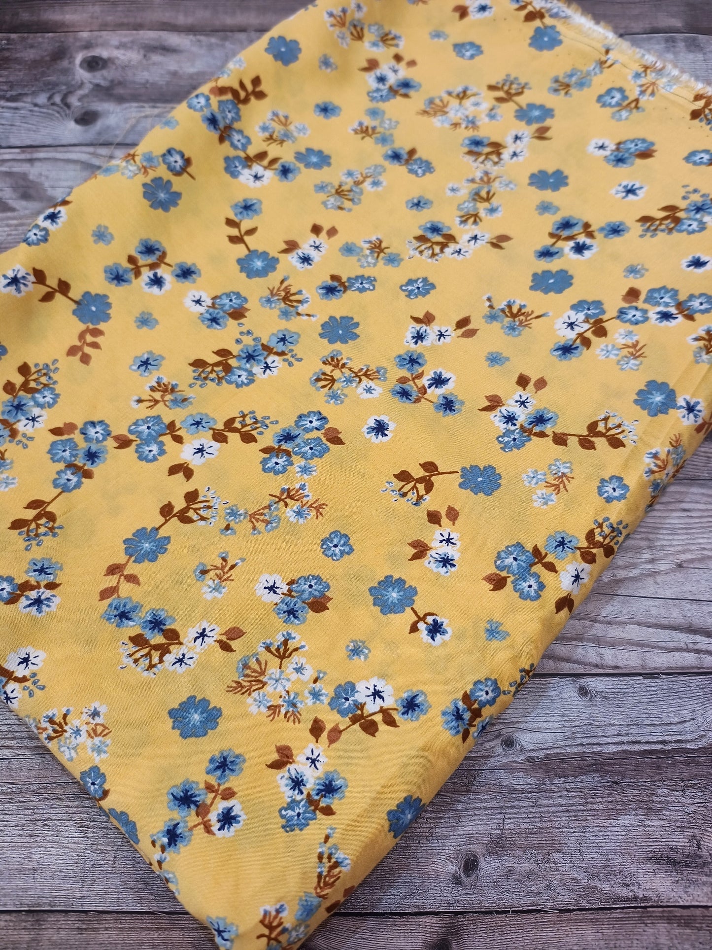 Floral on Buttermilk Yellow Viscose Bundle