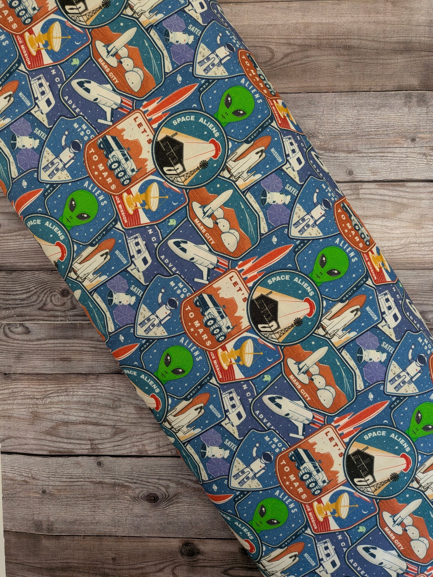 Space Alien Badges Cotton