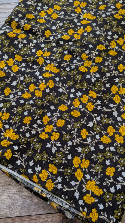Yellow Floral Crepe Viscose Bundles