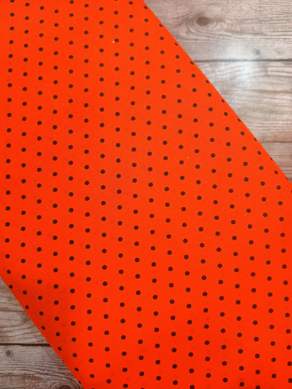 Orange and Black Pin Spot Cotton