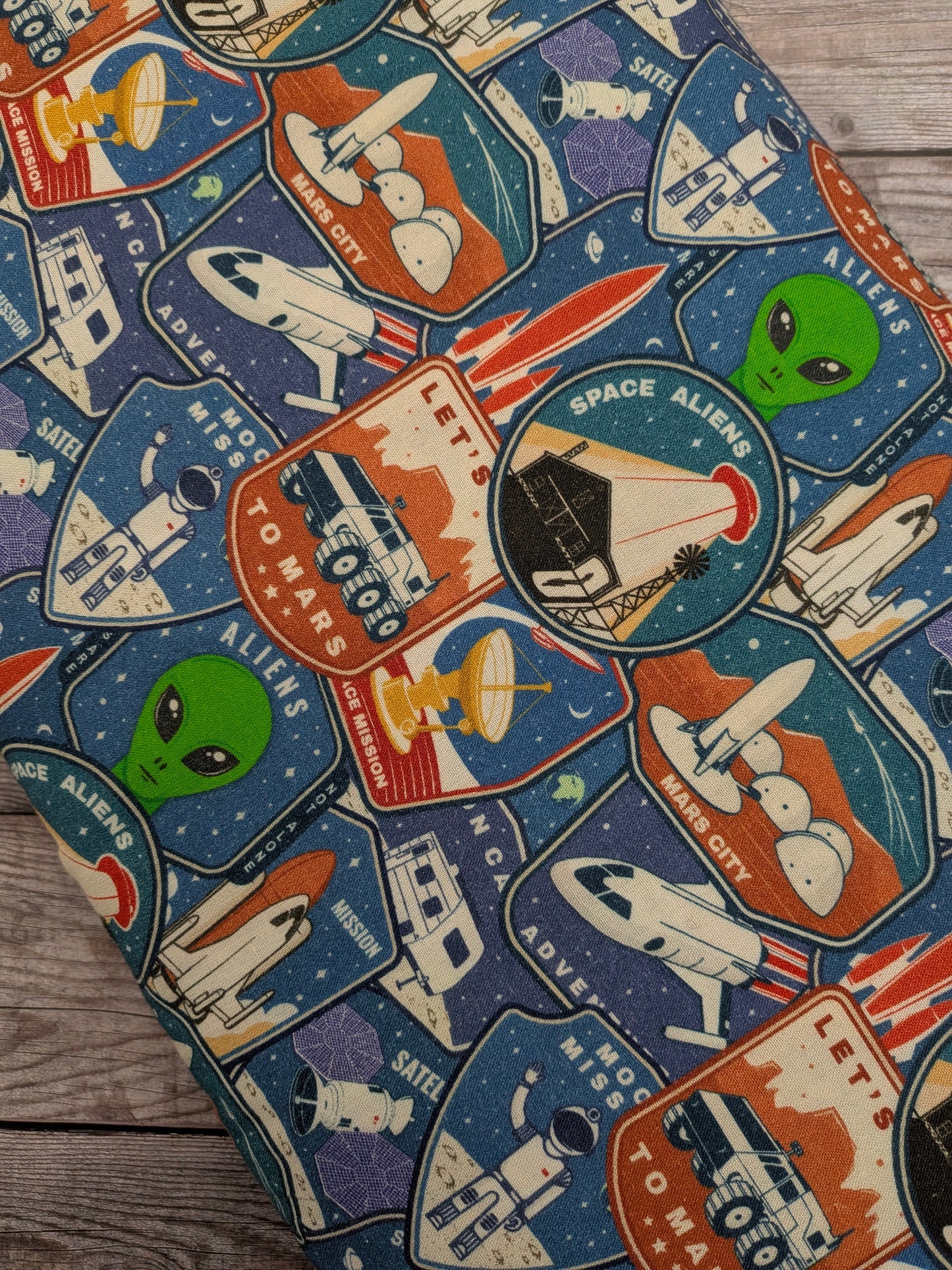 Space Alien Badges Cotton