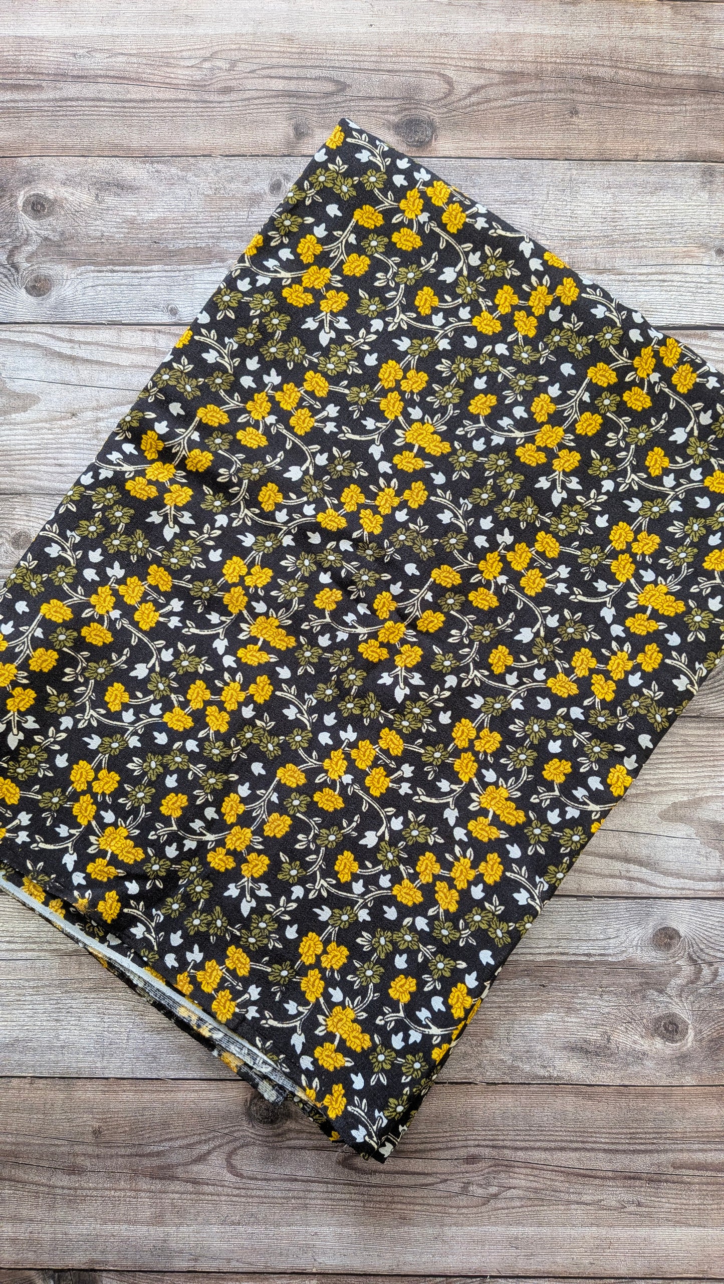 Yellow Floral Crepe Viscose Bundles