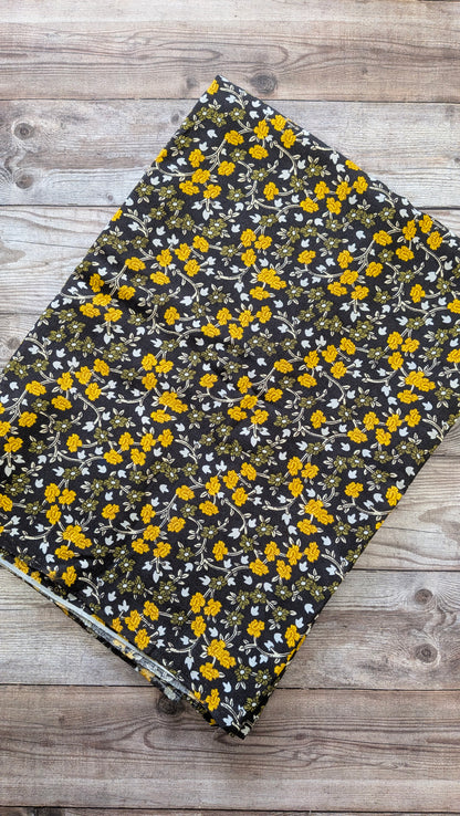 Yellow Floral Crepe Viscose Bundles