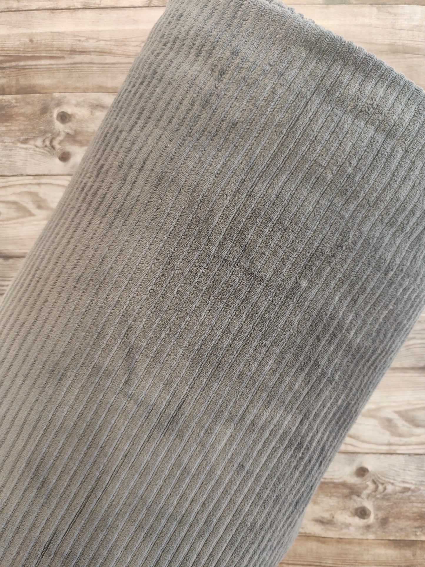Grey Big Knit Corduroy Jersey