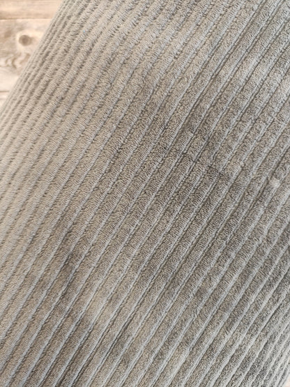 Grey Big Knit Corduroy Jersey