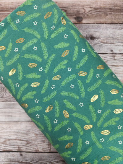 Foil Acorns Cotton Jersey