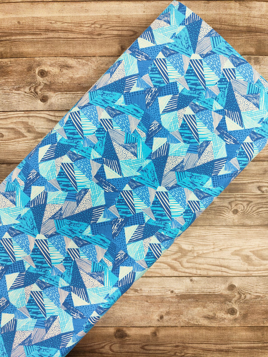 Blues Abstract Cotton 50cm