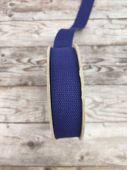 Purple Cotton Basket Weave Webbing 30mm